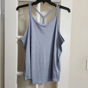Nike Dri-FIT Women’s Athletic Tank Top Blue Stripe Triple Strap Back Size XL
